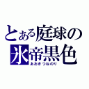 とある庭球の氷帝黒色（あおきつねのり）