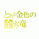 とある金色の金火竜（リオレイア）