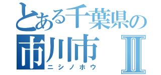 とある千葉県の市川市Ⅱ（ニシノホウ）