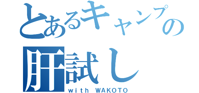 とあるキャンプの肝試し（ｗｉｔｈ ＷＡＫＯＴＯ）