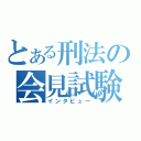 とある刑法の会見試験（インタビュー）