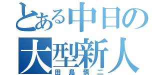 とある中日の大型新人（田島慎二）