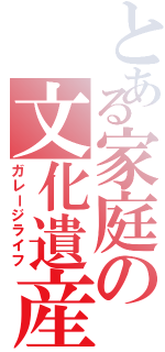 とある家庭の文化遺産（ガレージライフ）