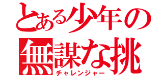 とある少年の無謀な挑戦（チャレンジャー）