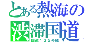 とある熱海の渋滞国道（国道１３５号線）