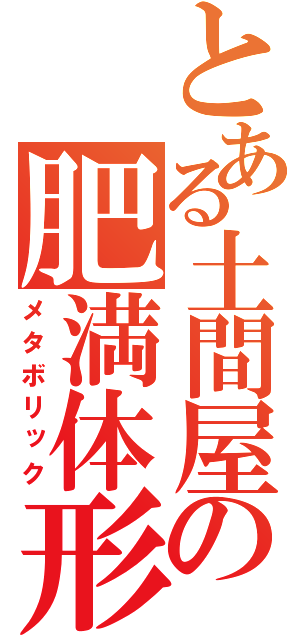 とある土間屋の肥満体形（メタボリック）