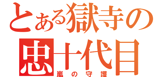 とある獄寺の忠十代目（嵐の守護）