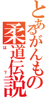 とあるがんもの柔道伝説（は？）