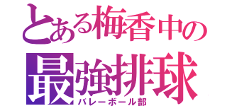 とある梅香中の最強排球（バレーボール部）