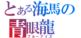 とある海馬の青眼龍（ブルーアイズ）