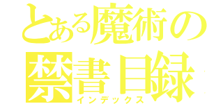 とある魔術の禁書目録（インデックス）