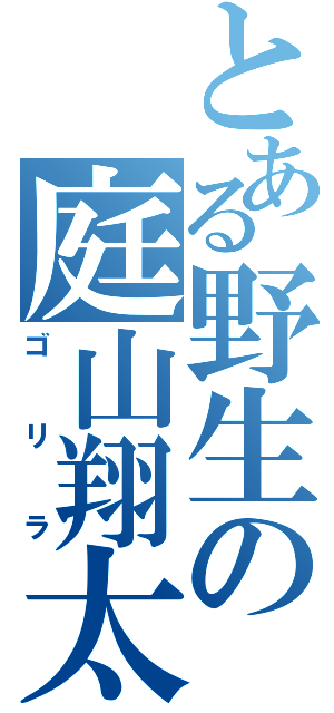 とある野生の庭山翔太（ゴリラ）