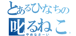 とあるひなちの叱るねこ（やめなさーい）