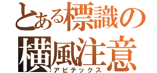 とある標識の横風注意（アビテックス）