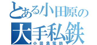 とある小田原の大手私鉄（小田急電鉄）