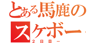 とある馬鹿のスケボー（２日目ー）