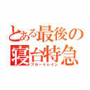 とある最後の寝台特急（ブルートレイン）