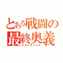 とある戦闘の最終奥義（ラストチャンス）