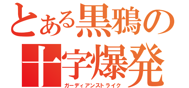 とある黒鴉の十字爆発（ガーディアンストライク）