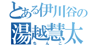 とある伊川谷の湯越慧太（ちんこ）