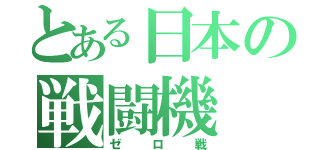 とある日本の戦闘機（ゼロ戦）