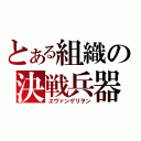 とある組織の決戦兵器（ヱヴァンゲリヲン）