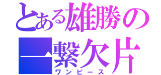 とある雄勝の一繋欠片（ワンピース）