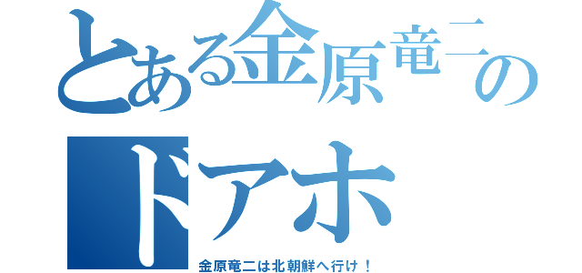 とある金原竜二のドアホ（金原竜二は北朝鮮へ行け！）