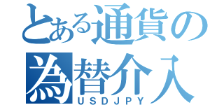 とある通貨の為替介入（ＵＳＤＪＰＹ）