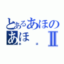 とあるあほのあほⅡ（あほ）