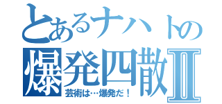 とあるナハトの爆発四散Ⅱ（芸術は…爆発だ！）