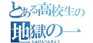 とある高校生の地獄の一年間（じゅけんべんきょう）