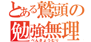 とある鷲頭の勉強無理（べんきょうむり）