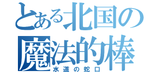 とある北国の魔法的棒（水道の蛇口）