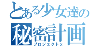 とある少女達の秘密計画（プロジェクトｘ）