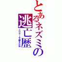 とあるネズミの逃亡歴（こりゃー千超えたね）