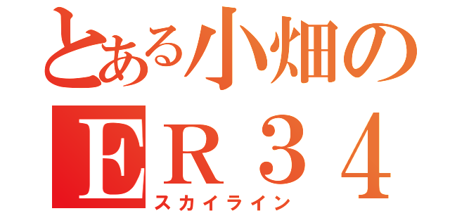 とある小畑のＥＲ３４（スカイライン）