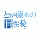 とある藤本の同性愛（ゲイ）