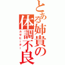 とある姉貴の体調不良Ⅱ（カゼヒーター）