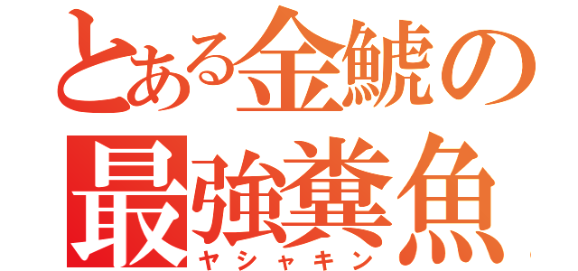 とある金鯱の最強糞魚（ヤシャキン）