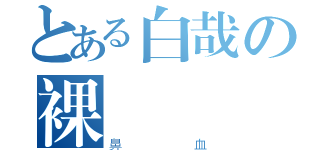 とある白哉の裸體（鼻血）