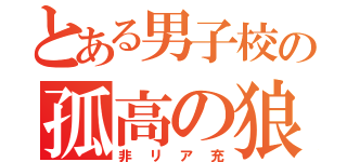 とある男子校の孤高の狼（非リア充）