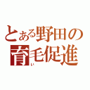 とある野田の育毛促進（い）