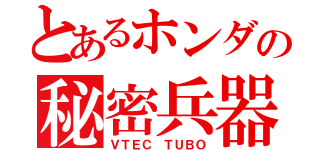 とあるホンダの秘密兵器（ＶＴＥＣ　ＴＵＢＯ）