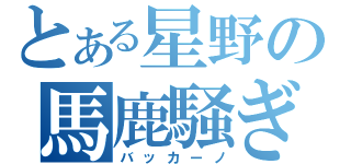 とある星野の馬鹿騒ぎ（バッカーノ）