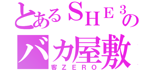 とあるＳＨＥ３のバカ屋敷（客ＺＥＲＯ）