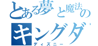 とある夢と魔法のキングダム（ディズニー）