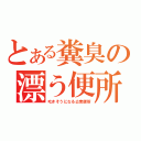 とある糞臭の漂う便所（吐きそうになる公衆便所）