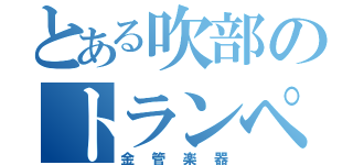 とある吹部のトランペット（金管楽器）