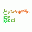 とある兵庫県議の迷言（ｍａｄ議員になったんです！）